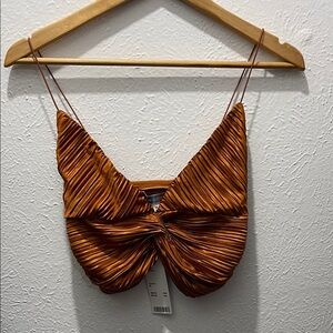 Urban Outfitters Copper Samara Twist Cami Crop Medium